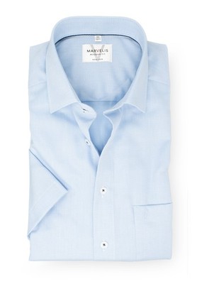 Marvelis men's business shirt short sleeve non-iron modern fit, textured, New Kent