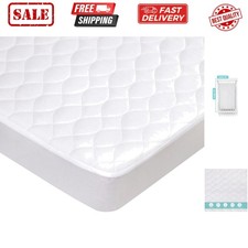 Waterproof Fitted Mini Crib Mattress Protector 38" x 24" - Quilted, Noiseless...