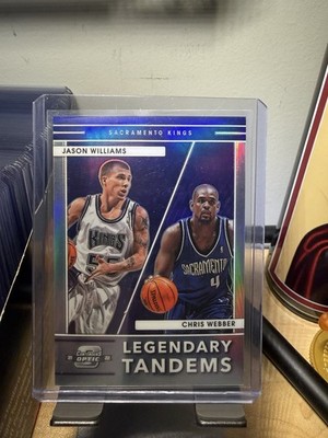 2021-22 Optic Contenders Legendary Tandems #8 Chris Webber Williams Silver Prizm