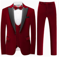 Mens Suits Wedding Tuxedo Bestman Workwear Peak Lapel Business Blazer Bespoke