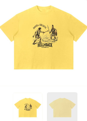 HellNBack Boxy tee large, David vs Goliath edition from my Clothing line
