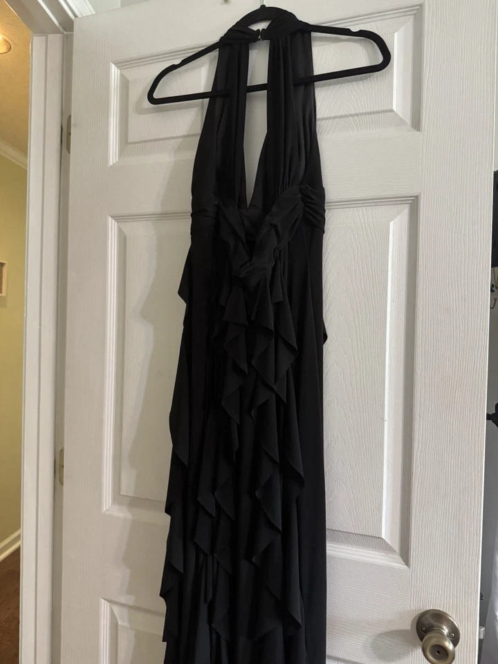BETSY & ADAM Black Sweetheart Dress Formal Evening Gown 8 - Image 2 of 4