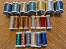 LOT 21 G termann Sulky Accentuate Metallic Machine Spool Thread Mixed Colors