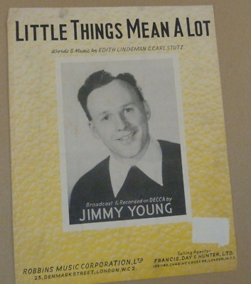songsheet LITTLE THINGS MEAN A LOT jimmy young