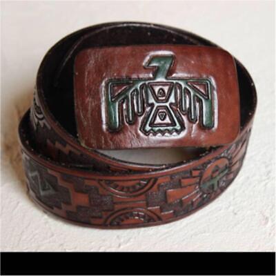 RRL Ralph Lauren Hand Tooled Leather Belt W30 DOUBLE RL #DL RRL Ralph Lauren Hand Tooled Leather Belt W30 DOUBLE RL #DL