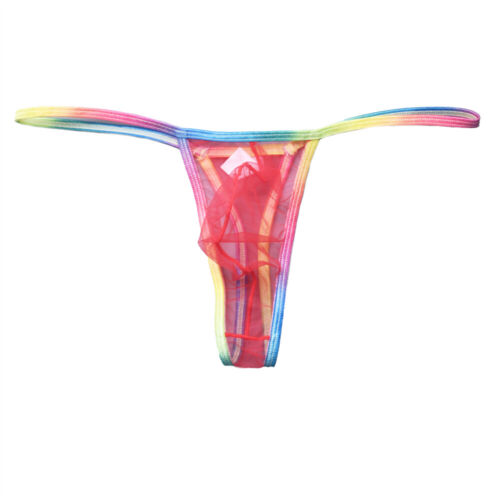 3 Pack Hot New Men Mesh Transparent Bikini G-string Thin Underwear T-back Thongs - Picture 4 of 16