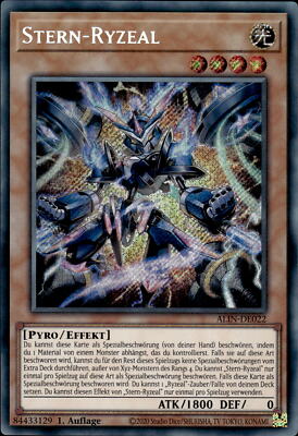 Stern-Ryzeal ALIN-DE022 Secret Rare Alliance Insight Yugioh Karte Deutsch
