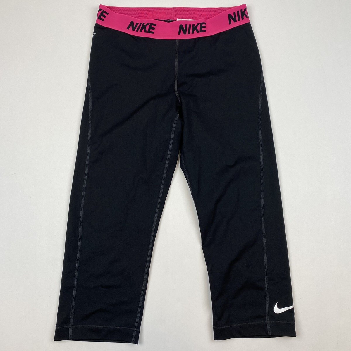 Nike Dri Fit Victory Training Capri Tights Black Pink 824405-011