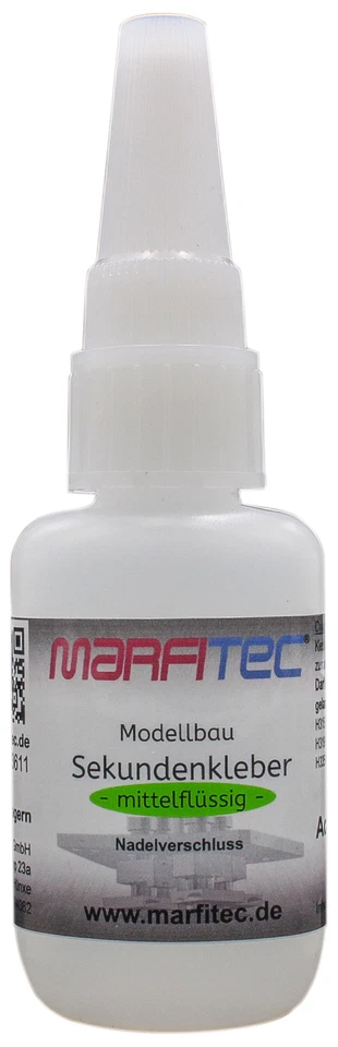 Marfitec Modellbau Sekundenkleber Nadelverschluss 3 x 20g SET - (dünn-, mittel-, - Bild 3 von 4