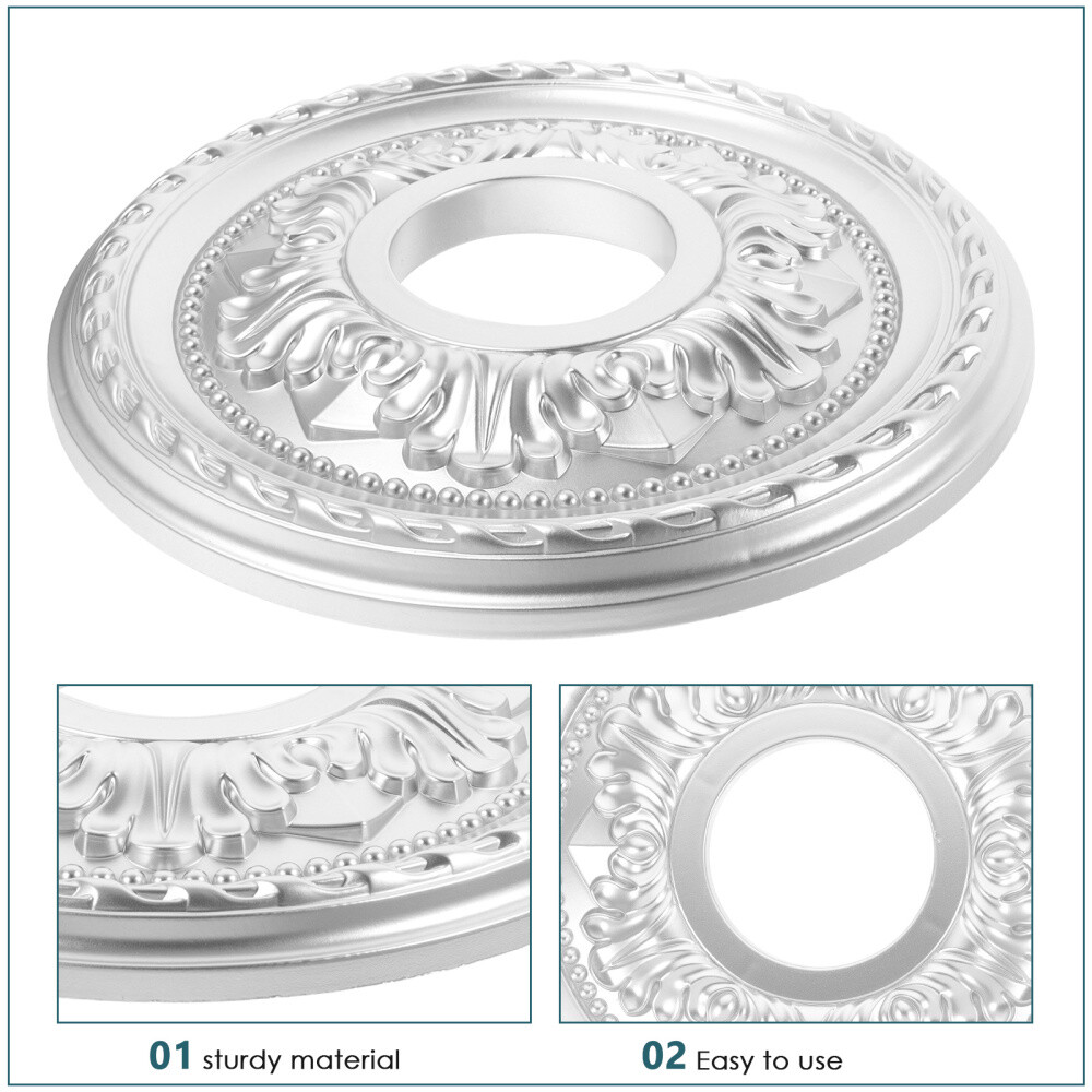 12 Inch Round Ceiling Medallion – Lightweight PU Foam Decorative Cover For Ceiling Fans & Light Fixtures, White Finish, Hides Holes & Cracks