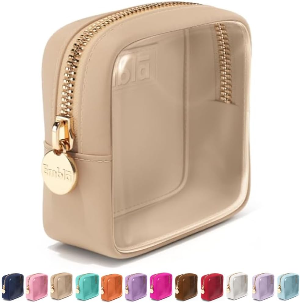 Clear Cosmetic Bag Makeup Case, Clear Zipper Make up Pouch and Toiletry Travel T