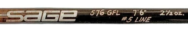 SAGE Model GFL 576 Length 7’6" LINE 5 2' 1/2 oz Weight Fly Fishing Rod - Image 2 of 4