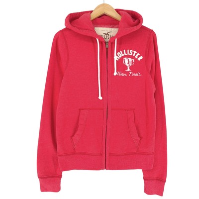 Hollister Kapuze Pullover Damen Reißverschluss Rosa Baumwolle Jj0