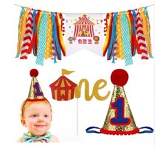 Circus 1st Birthday Decorations Kit for Baby Shower  Party Supplies