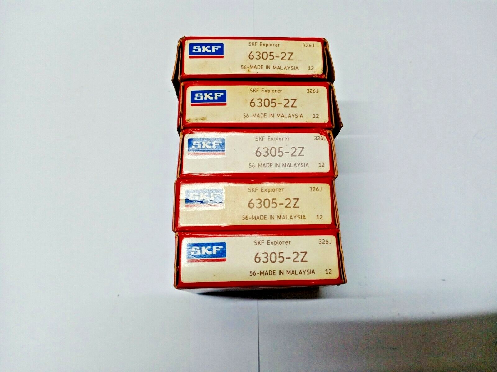 6305 2Z Ball Bearing 25x62x17 NEW SKF Malaysia BOX PACK 6305ZZ LOT OF 5pc