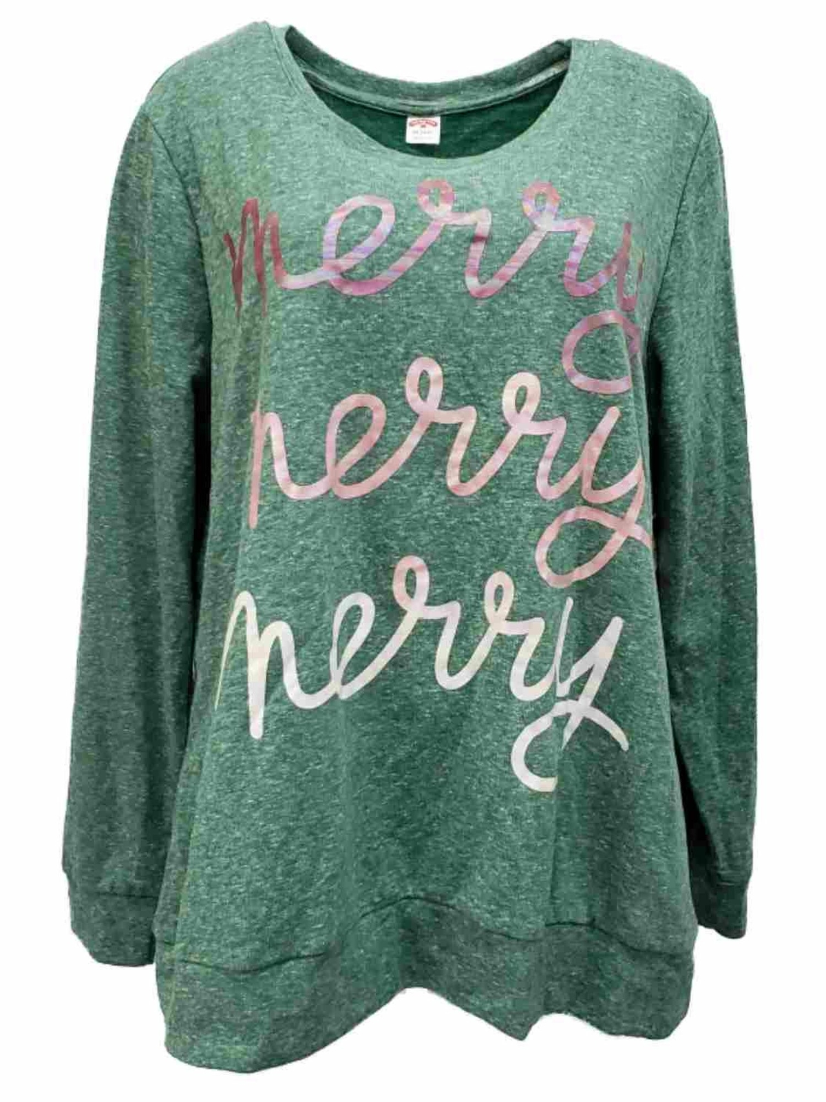Womens Plus Size Light Green Merry Long 