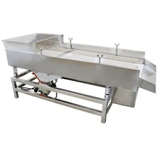 110V Single Layer Linear Vibrating Screen 6mm Long Strip Screen Dual Motor