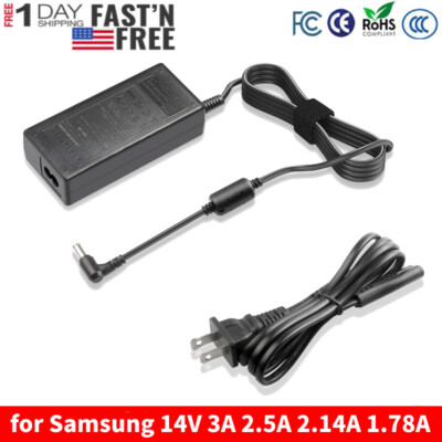 14V 3A Charger for Samsung SyncMaster Screen TFT LED LCD Monitor TV Power Supply