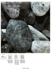 Ciottolo di marmo Verde Alpi 25 kg sassi pietre arredo giardino vasi 25/40 40/60