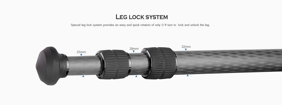 Leofoto LS-323C X Version Ranger Series Tripod - Image 4 of 4
