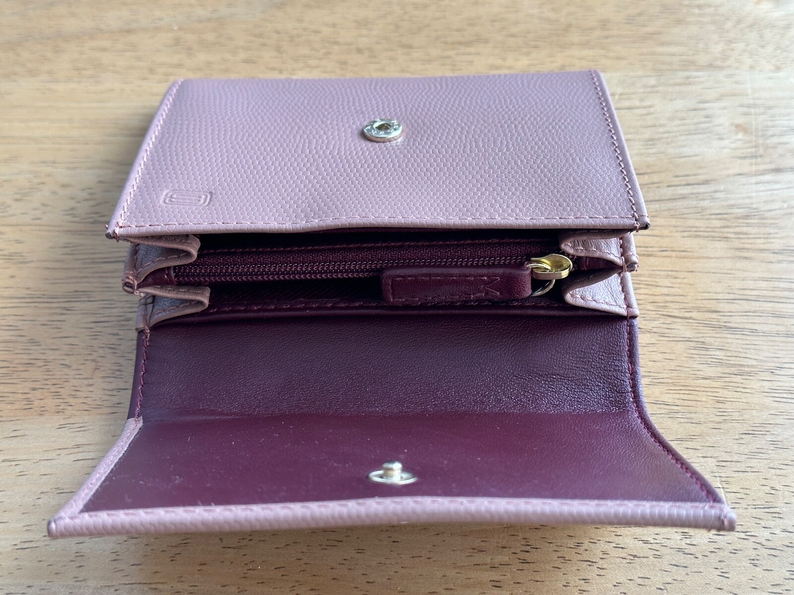 Marks&Spencer Leather Melba Blush Cardsafe Wallet ID & Card & Coin