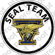 STICKER USN UNIT SEAL TEAM 5