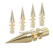 4pcs M6x36 Speaker Copper Spike Pad Isolation Shockproof Stand Feet Base Pad 1