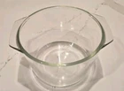 Set Of 2 Pyrex #343 Clear Glass OVENWARE Straight Sided Mixing Bowl 1.5 qt Green