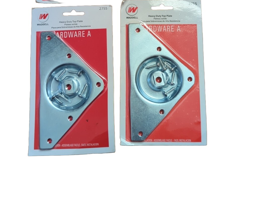 Lot Of 2 Waddell No 2755 Angled Metal Heavy Duty Top Plate Table Leg Mount New