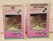 2x VIDEO PROFESSOR VHS CLAMSHELL 1992 Vintage Computer Chronicles Dos Learning