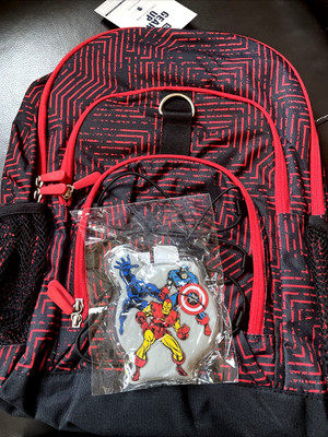 School Pottery Barn Disney backpack Large + Marvel Avengers Bag superHero soccer