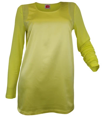 Travel Couture Heine Patch Blusenshirt Shirt Bluse Tunika langarm lemon 095187 - Bild 1 von 2