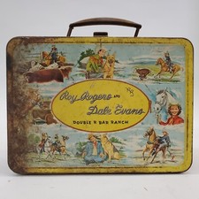 Vintage Original Roy Rogers and Dale Evans Double R Bar Ranch Red Lunch Box