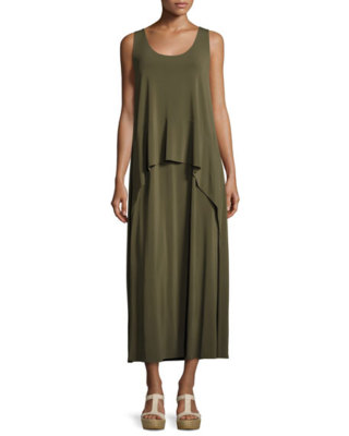 LAFAYETTE 148 New York Olive Green Jersey Maxi Tank Dress Size Small | eBay