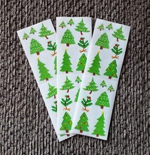 Mrs Grossman Stickers - 3 Strips 2005 Tiny Christmas Trees - Great Condition 