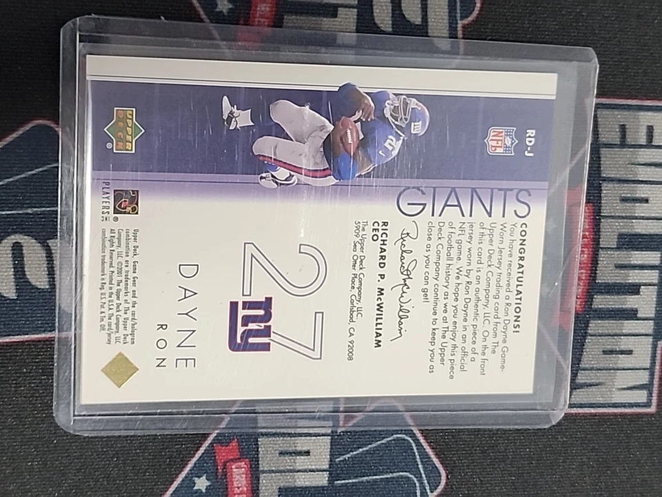 2001 Upper Deck Game Gear Game Jerseys Ron Dayne #RD-J - Image 2 of 2