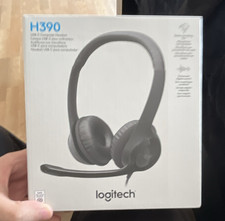 Logitech H390 Wired USB Stereo Headset Boom Mic Mute/Volume Control Black