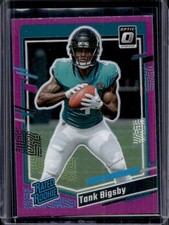 2023 Panini Donruss Tank Bigsby Optic Rated Rookie Preview Pink Prizm RC #348