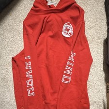 Billionaire Boys Club Red Astronaut Graphic Pullover Hoodie XXL Fleece Designer