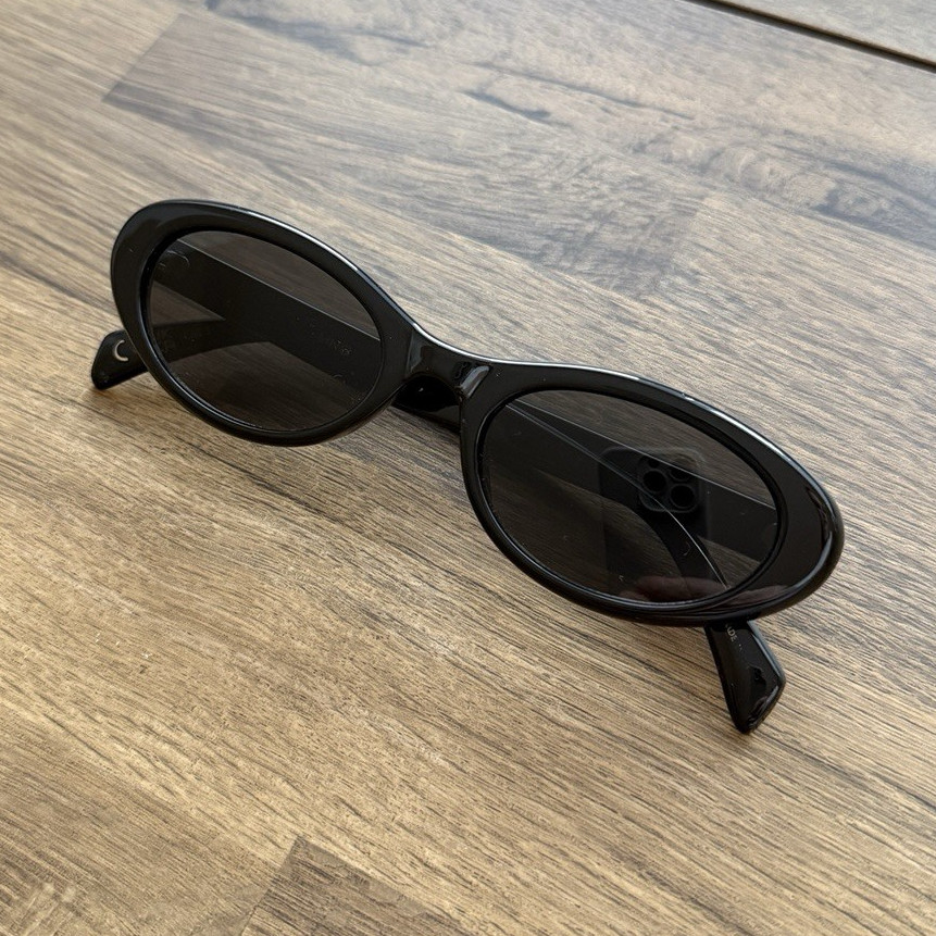 MNG Mango Women’s Black Oval Sunglasses