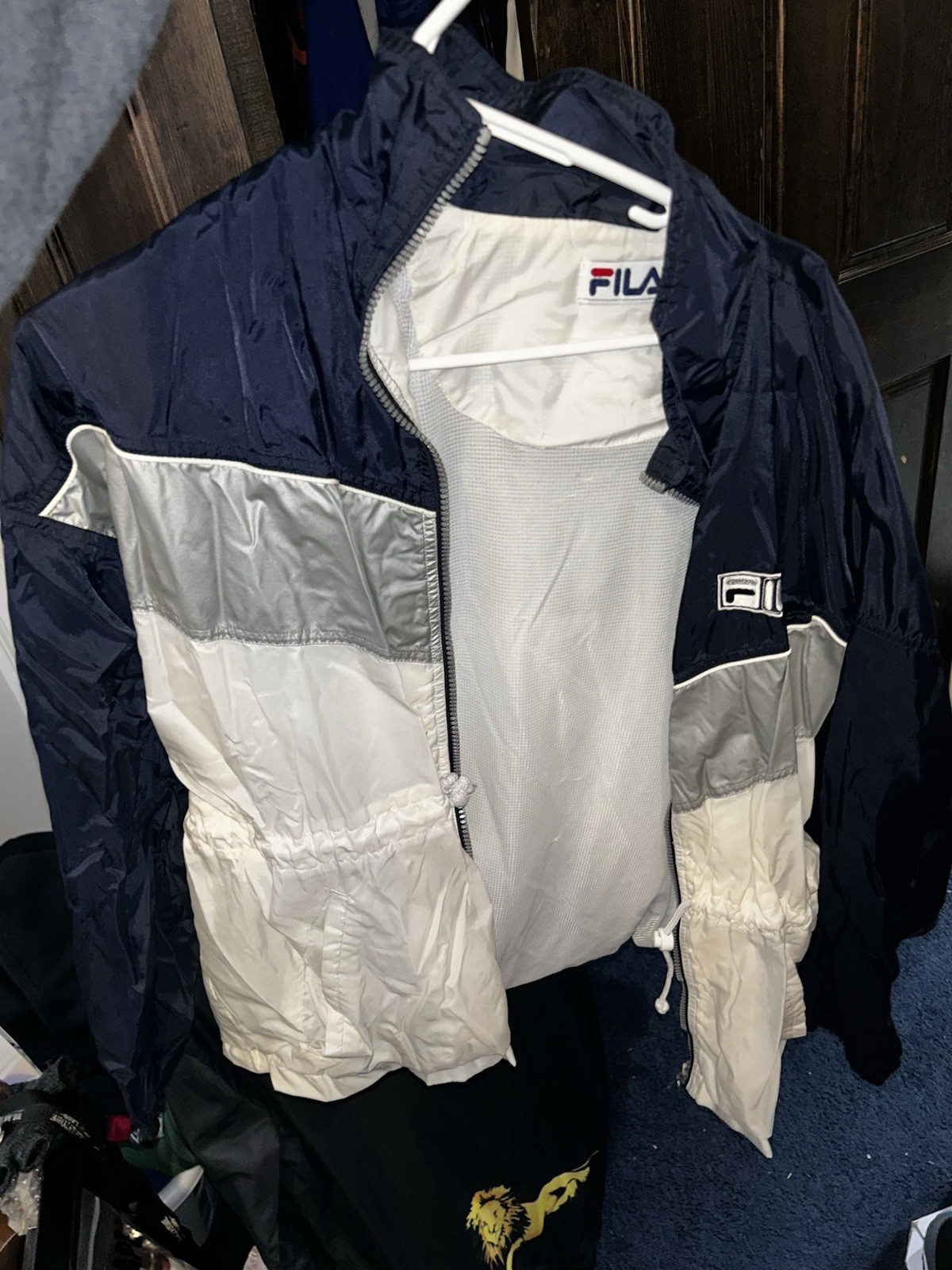 Giacca tuta a vento vintage FILA uomo logo L