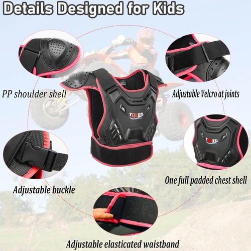 Kids Armor Vest for Dirt Bike, Back Chest Protector for Motocross ATV - Picture 3 of 6