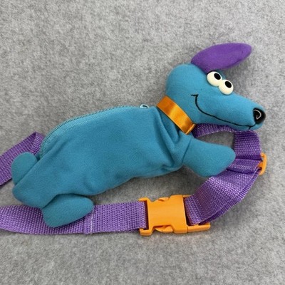 Vintage 90s COOL CARRIERS Hip Bag BLUE PUPPY DOG Purse Fanny Pack Wallet Belt