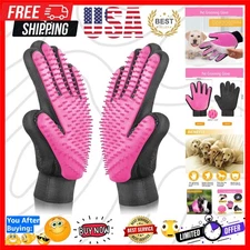 Pet Dog Cat Grooming Glove with 261Tips,Gentle Deshedding Brush Glove,Efficie...