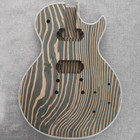 DIY 6 String  Electric Guitar Kit Unfinish Zebrawood Body NeckFB CR part solid — photo 5