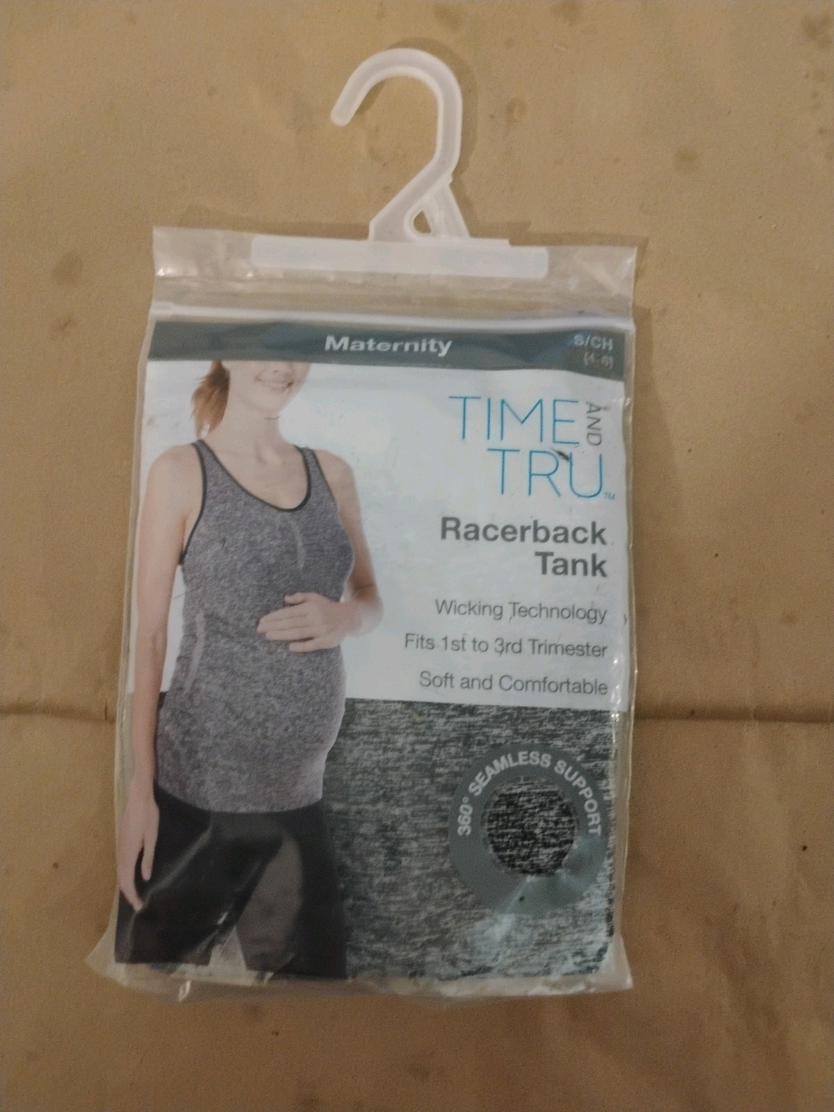 MATERNITY RACERBACK TANK  TOP SUPPORT 360* SEAMLESS SIZE Small NWT.
