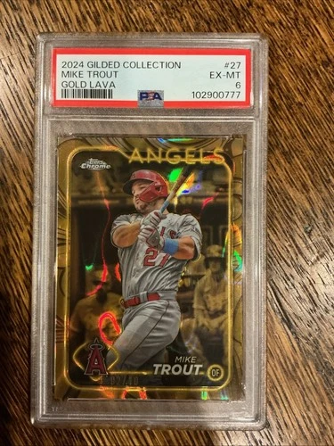 2024 Gilded Collection #27 Mike Trout Ex-mt Gold Lava/10