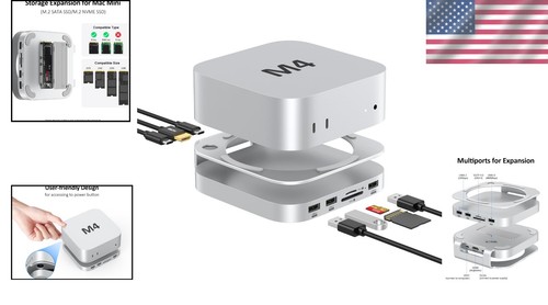 Mac Mini M4 Pro Hub & Ständer: 10-in-1 Aluminium Konnektivität = - Bild 2 von 9