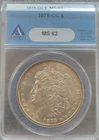 1878-CC Morgan Dollar, MS 62 ANACS,   Richly Toned Reverse!