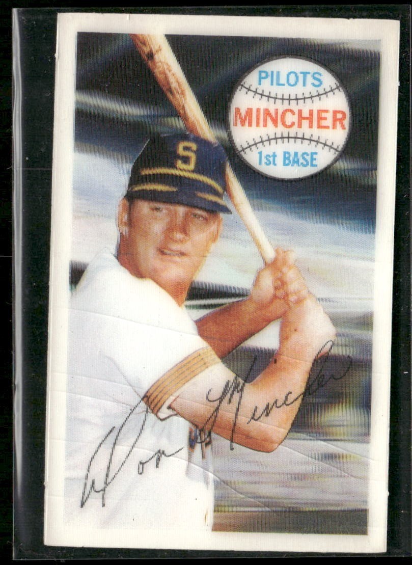 1970 Kellogg's 3-D Super Stars #75 Don Mincher (low grade)